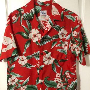 Vintage SAND PEBBLE OF HAWAII SHIRT HAWAIIAN Tiki Retro Flowers Large Weird Al